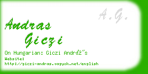 andras giczi business card